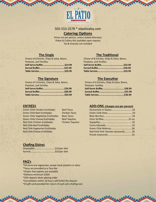 Catering El Patio de Albuquerque